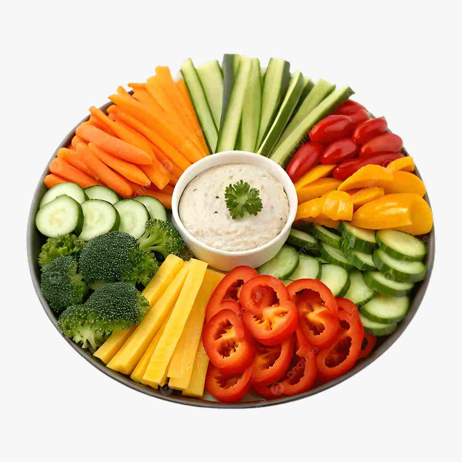Vegetable Platter with Hummus Dip