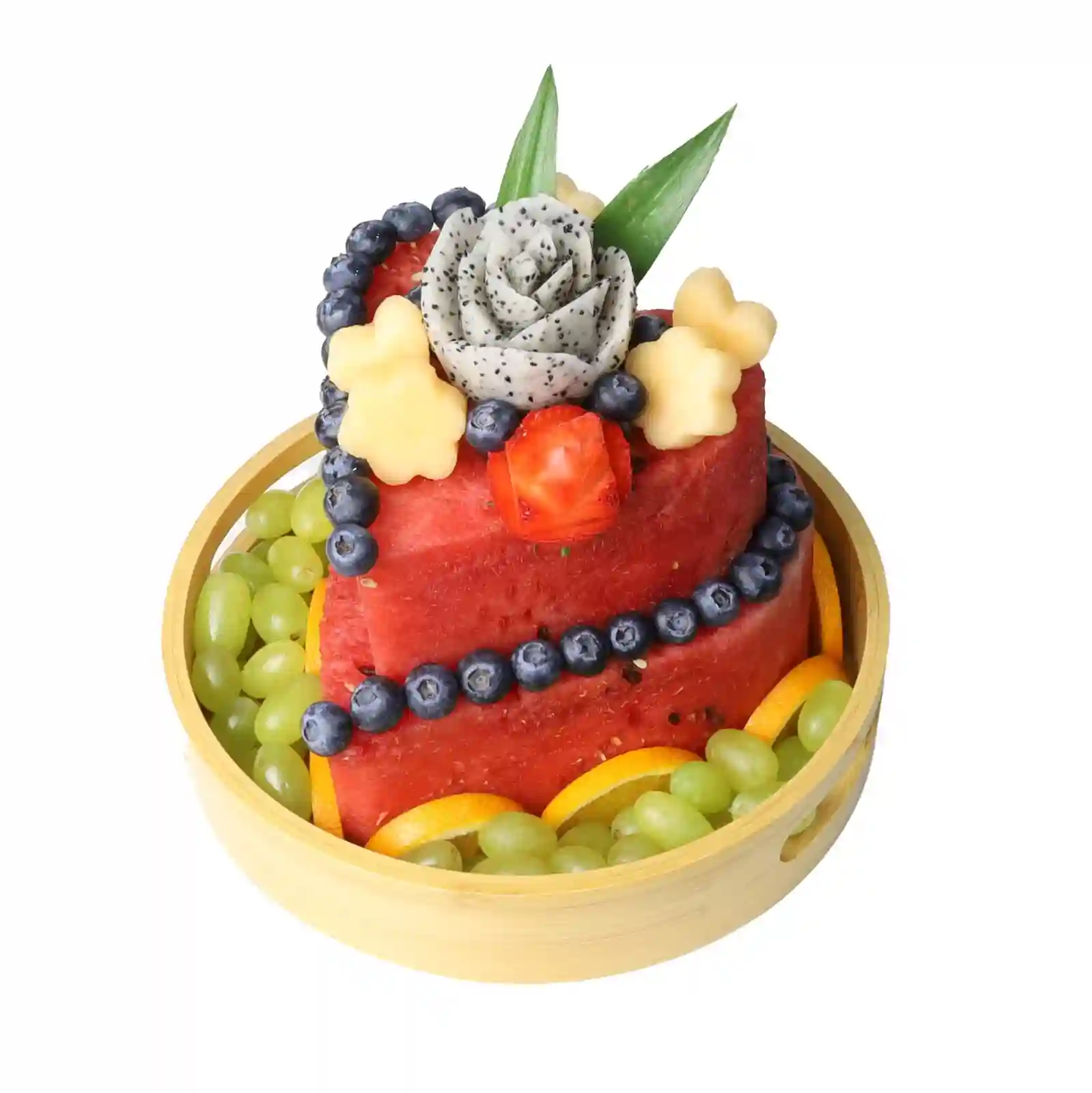 Fruity Heart 2 Tier Watermelon Cake - 28cm